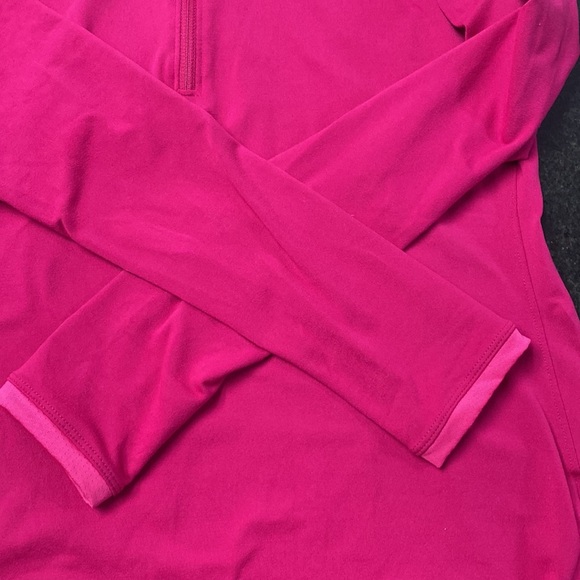 Nike golf performance 2 tone pink quarter zip long sleeve top size small - Picture 7 of 9